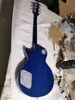 Instrumentos musicais de atacado de guitarra elétrica personalizada azul de alta qualidade