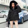 Damen Trenchcoats Winter Dicke Bomberjacke Frauen Parka Kurzes Fell Kapuzenmantel Warm Vintage Oversize Harajuku Herbst Oberbekleidung