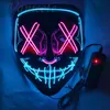 Masques de fête Masque d'Halloween LED Light Up Masque effrayant pour Festival Cosplay Costume Mascarade Fêtes Carnaval Cadeau LT821