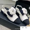 Camélia – sandales à talons épais, chaussures pointues creuses à talons bas, couleur assortie, 2024