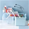 Storage Boxes & Bins Medicine Box Portable First Aid Kit Storage Plastic Mtifunctional Family Organizer With Handle Large Capacity 210 Dhpgn