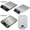 Kitchen Electronic Digital Scales 15Kg1g Weighs Food Cooking Baking Coffee Balance Smart Stainless Steel Digital Scale Grams 240228