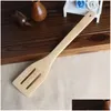 Ustensiles de cuisine Cuillère en bambou Spata 6 styles Ustensile en bois portable Cuisine Tourneurs de cuisine Support de mélange fendu Pelles FY7604 Drop Dh8C3