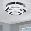 أضواء السقف Frixchur الحديثة الثريا الكريستالية LED تدفق Flush Mount Light لاعتداء غرفة نوم غرفة المعيشة
