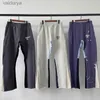 Designer-Jogginghose für Herren in dunkel gesprenkelten Buchstaben, hohe Hose, Baggy-Sweat, gerade mit Schwarz, Weiß, Grau 240308