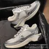 Chaneles Silver Horn King 2023 Nowe buty sportowe damskie metalowe buty buty koronkowe gęste podeszwy swobodny buty do biegania