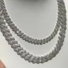 Testeur de diamant GRA de haute qualité, 20mm, argent Sterling 925 VVS Moissanite, collier à maillons cubains Miami