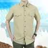 Men's Casual Shirts Camping Shirt Sweat Absorption Sun Protection Quick Dry Outdoor Short Sleeve Climbing Clothes