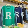 Женские свитера DAYIFUN, корейские джинсовые рукава в стиле пэчворк, женские 2024, вязаные пуловеры с вышивкой букв, осенняя свободная верхняя одежда, топы