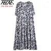 Party Dresses Summer Dress Women 2024 Bohemian Floral Print Vestidos De Mujer Pullover Cotton Casual Loose Vintage Holiday Long Maxi