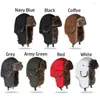 Berets Homens Mulheres Fur Trapper Chapéus de Inverno Chapéu de Esqui Russo Ushanka Cap