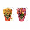 Presentkort Holiday Mothers Day gratulationskort Handhold Bouquet FiveColor 3D Threensional Valentines Blessing Drop Delivery DHKVR