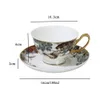 Classico stile europeo Bone China tazza da caffè e piattino stoviglie piatto da caffè e piattino per la casa tè pomeridiano caffè vino confezione regalo