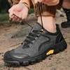 Casual Shoes Fashion Men's Sneakers Genuine Leather Climbing Walking Outdoor Lace-up Oxfords Men Tooling