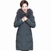 Women's Trench Coats Susola XL-7xl Down Cotton Kurtka Średnia długość Kobiet Kobiet Furt Kllar Solid Kolor Płaszcz Abrigos Mujer Invierno Sobretudo