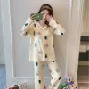 Capris Schlaf Pyjamas Für Schwangere Frauen Baumwolle Stillen Nachtwäsche Mutterschaft Kleidung Frau Langarm 2Pcs Top + Hosen pflege Pjs