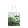 Borse per la spesa Claude Monet Tote per la spesa Donna Divertenti ninfee Borsa a tracolla in tela Borse di grande capacità