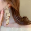 Dangle Oorbellen 13 Kleuren Overdrijven Temperament Mode Voor Vrouwen Nationale Stijl Kwastje Zilveren Naald Drop Unieke Sieraden