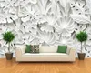 Livraison directe 3D motif de feuille stéréoscopique plâtre Relief Mural papier peint salon TV fond peinture murale papier peint décor à la maison7675874