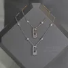 ketting voor vrouw designer diamant luxe sterling zilver verguld 18K 925 zilver Europees formaat klassieke stijl jubileumcadeau met doos 021