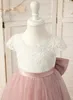 Robe à fleurs en tulle à col rond pour fille, tenue de fête d'anniversaire, princesse féerique, pour enfants, 240306