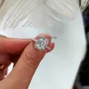 Обручальные кольца Emerald Cut 2ct Lab Diamond Promise Sets Кольца 925 Стерлинговые серебристые ангель