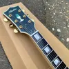 Elektro gitar caz f delikleri 6strings mor gül ahşap klavye desteği Customizatioon freeshippings