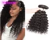 Cabelo humano brasileiro 3 pacotes de onda profunda extensões de cabelo encaracolado peruano indiano malaio cabelo virgem 95100gpiece6332046