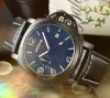 Lumious Mens Japanese Movement Automatic Stopwatch Watches Rubber Läder Belt berömd safir sport Big Star Business Super Bright President Wristwatch