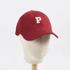Ball Caps LDSLYJR 2024 Cotton Letter P Casquette Baseball Cap Adjustable Snapback Hats For Men And Women 32