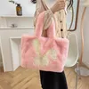 Sacs de soirée hiver fausse fourrure sac à bandoulière oreilles mignon peluche fourre-tout femme haute capacité doux moelleux designer sac à main femmes