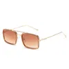 2024 Retro-Quadrat-Damen-Sonnenbrille 2021 neue Doppelstrahl-Small-Frame-Damenmode-Netz-Rot-gleiche Box-Sonnenbrille Herren-Trend-Iron-Man-Brille