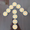 100st 3,5 cm diameter bitcoin klistermärke självhäftande vitt PVC-material individuellt klippt cryptocurcencies fans publicitet 240229