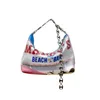 Fashion Letter Drukuje torby na ramię dla kobiet łańcuch luksusowych torebek i torebek nylonowa tkanina swobodna kobieca torba pączowa 240228