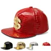 Ball Caps Pangkb Brand Big A Cap Gold Leather Metal Hat Headwear For Men Women Adt Outdoor Casual Sun Baseball 230626 Drop Delivery Dhga2