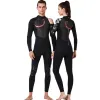 Maillots de bain Combinaison 1.5mm néoprène thermique maillot de bain à manches longues hommes femmes combinaisons humides pour la natation plongée sous-marine combinaisons complètes fermeture éclair arrière