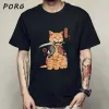 T-shirt mężczyzn Catana Cool Summer Loose Men/Women Thirt Casual krótkie rękawy druk nadruk anime tshirt japońskie letnie thirt tops koszulka koszulka