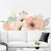 Wall Stickers Hand Painted Watercolor Flowers Living Room Decor Bedroom Sofa Bedside Backdrop Decal Home Decoration Accessories