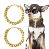 Łańcuch odzieży dla psów Złoty naszyjnik dla psów Abs Plastikowy kołnierz Puppy Costume Lightweight Fashion Jewelry Akcesoria