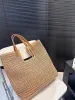 2024Designer Tote Bag Women Women Handbag Mashion Specchio di qualità Grande Clutch Borse Luxury Beach Beach Big paglia Shopping in tessuto Shopping Travel Botsy estate