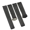 Titta på band 22mm 24mm svart ventilationsband för taggen Carrera Silikon gummibeständigt band armband bälte 251v309p