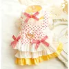 Dog Apparel Pet Dress Cute Girl Clothes Summer Cat Puppy Harness Skirt Yorkie Pomeranian Shih Tzu Maltese Poodle Bichon Clothing