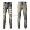 Jeans Designer Herrenjeans Jeans ksubi Jeans High Street Hole Star Patch Herren-Denimjeans mit Sternstickerei Stretch-Slim-Fit-Hose True Jeans 240308