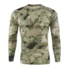 Fashion mens camouflage printed T-shirt casual trend army fan Y2K tops autumn streetwear mens long sleeved round neck tees 240227