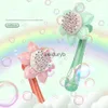 Plack Play Water Fun Baby Bath Toys 23 Hole Bubble Mane Sunflower Stick Electric Outdoor Parent Ld Interactive Summer Children Producent zabawek H240308