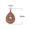 Charms 5st Bohemia Blue Royal Rhinestone Pendants Zink Based Alloy Chic Water Drop Antique Silver Color Charm 29mm x 17mm