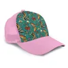 Ball Caps Turquiose Moth And Snake Pattern Flat Cap Curved Hat Mesh Turquoise Blue Green Tattoo Flash Hippie Hipster Ship