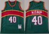 Hommes Basketball Throwback Kevin Durant Jersey 35 Gary Payton 20 Shawn Kemp 40 Vintage Team Couleur Rouge Blanc Vert Broderie et couture Excellente qualité