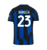 Barella Soccer Jersey 23 24 Lautaro Intrs Correa Thuram Acerbi Home Away Третья футбольная рубашка униформы Миланс 2023 2024 Men Kids Kit Special Edition