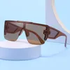 Nouvelles lunettes de soleil sans cadre à la mode pour hommes, une pièce carrées marron, lunettes de photo de rue pour femmes 5529